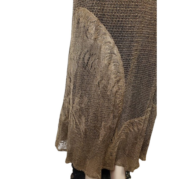 Damianou vintage women's gold 2pc dress set size L - Picture 2 of 5